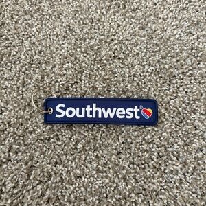 Southwest Blue Embroidered Keychain